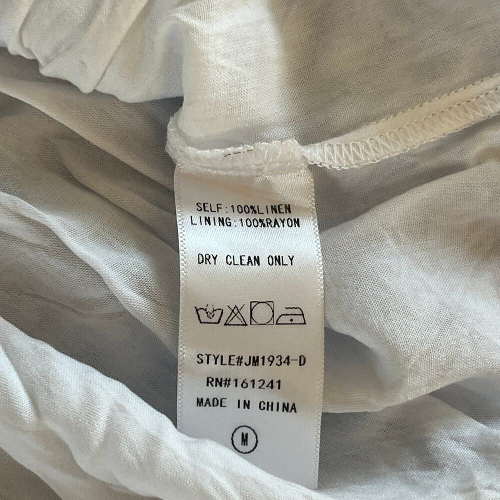 J. Marie Women's Blue White Check Gingham The Dorthy Linen Skirt Medium - Picture 7 of 8